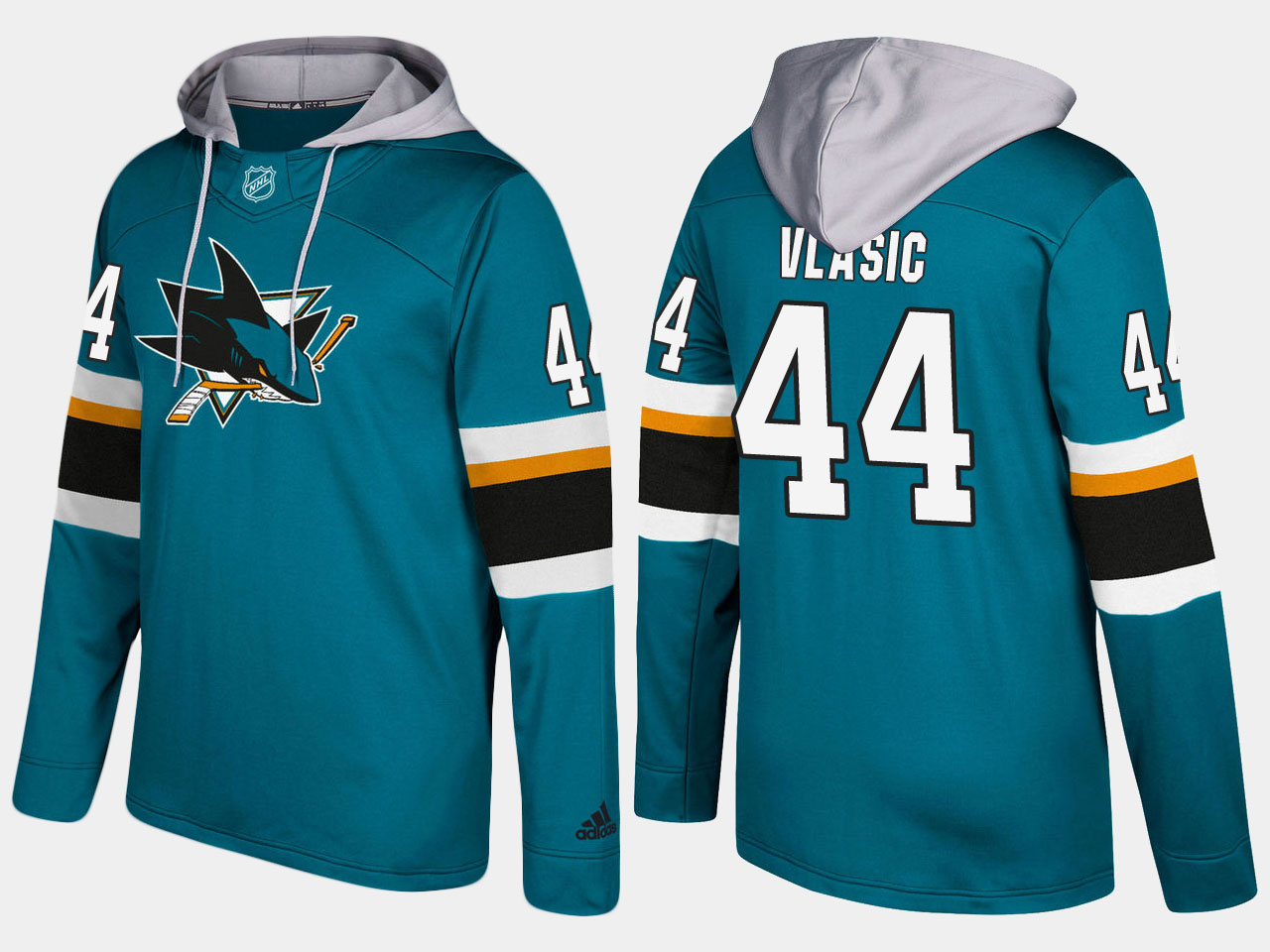 NHL Men San Jose sharks #44 marc edouard vlasic blue hoodie